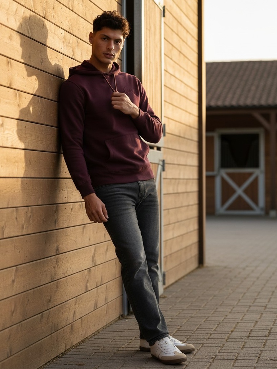 Embroidered Hooded Better Cotton Sweatshirt