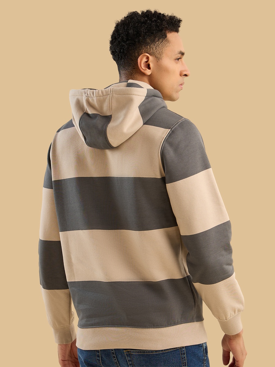 Striped Hooded Sweatshirt