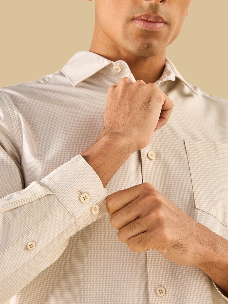 Houndstooth Checked Shirt