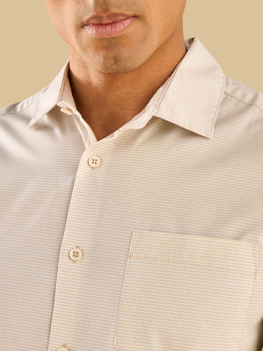 Houndstooth Checked Shirt