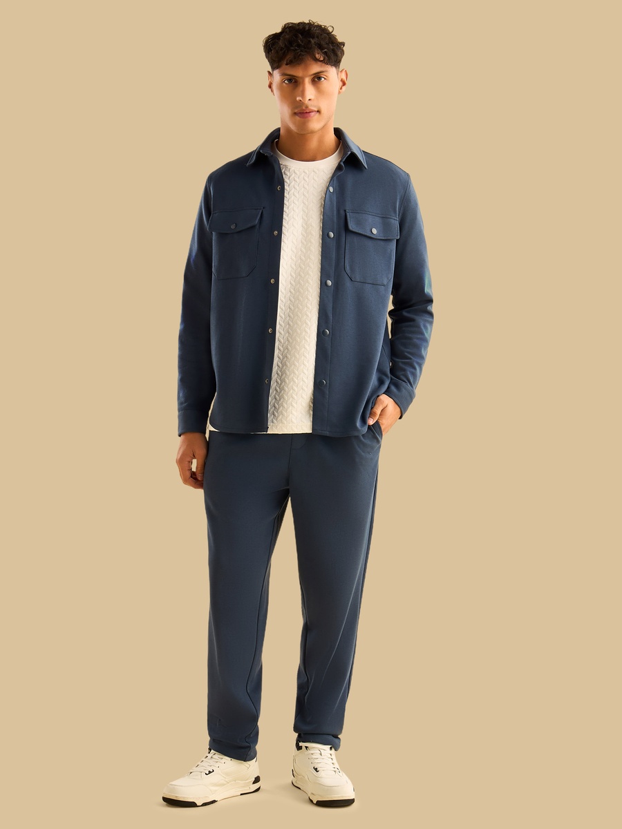 Interlock Overshirt with Double Pockets