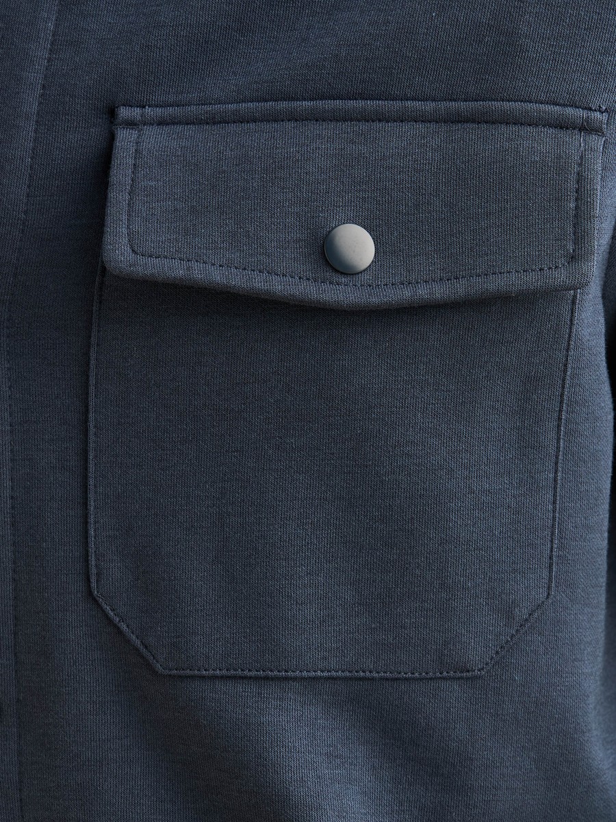 Interlock Overshirt with Double Pockets