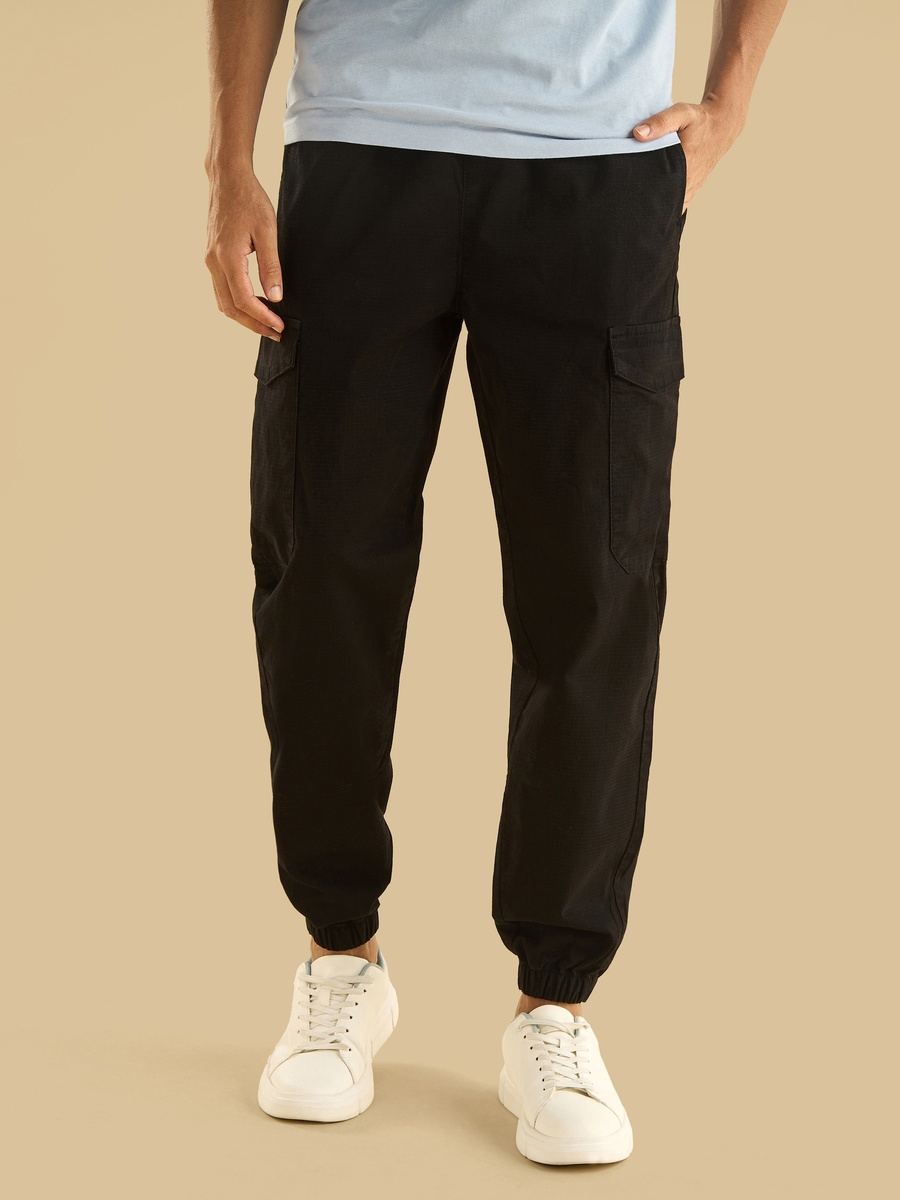 Textured Cargo Joggers