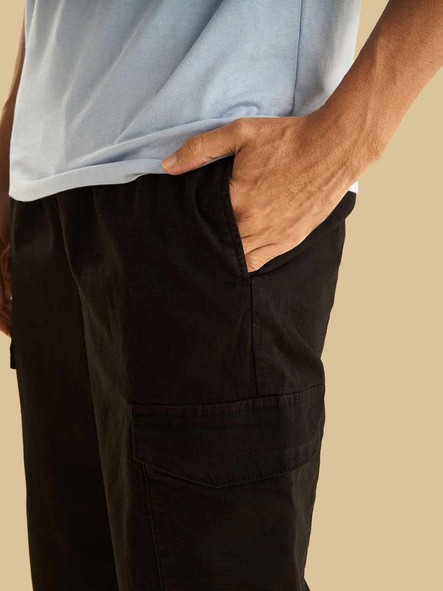 Textured Cargo Joggers