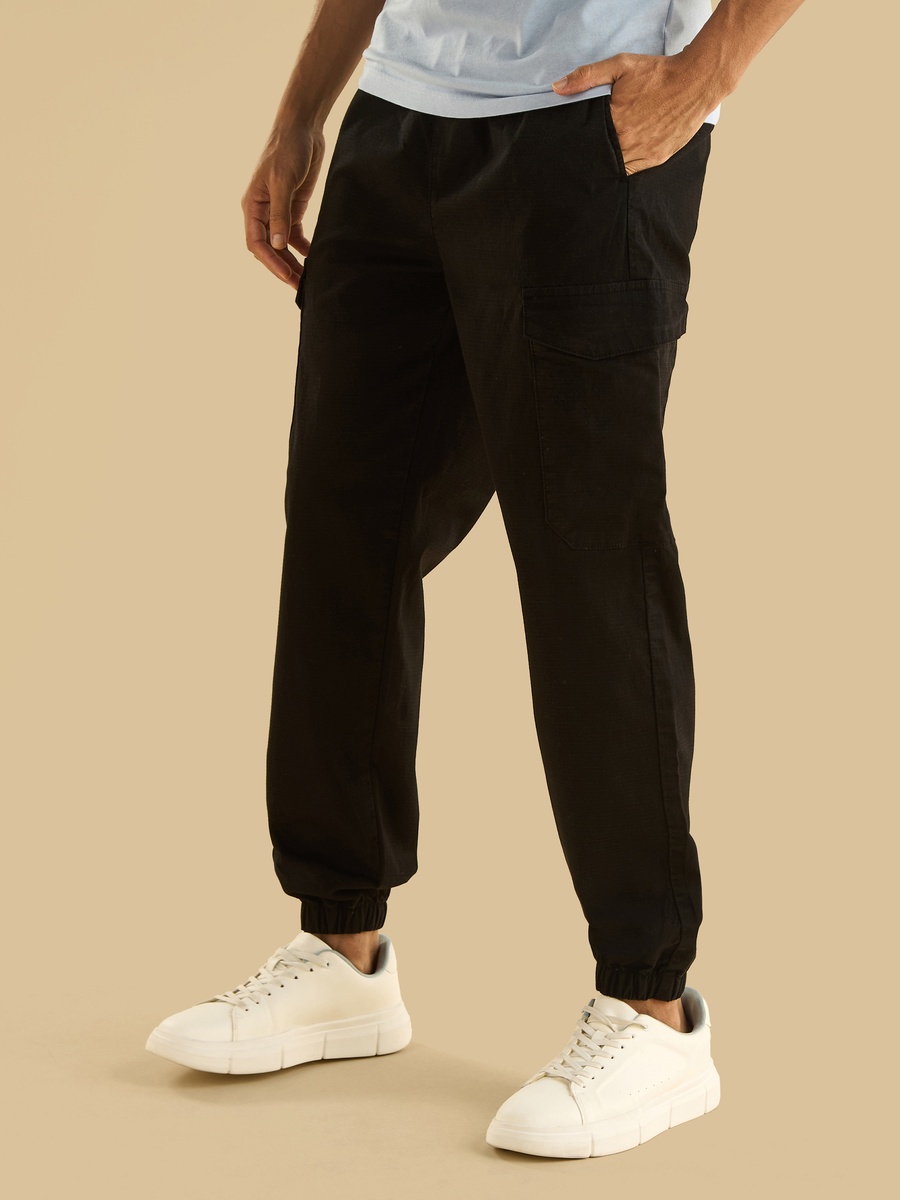Textured Cargo Joggers