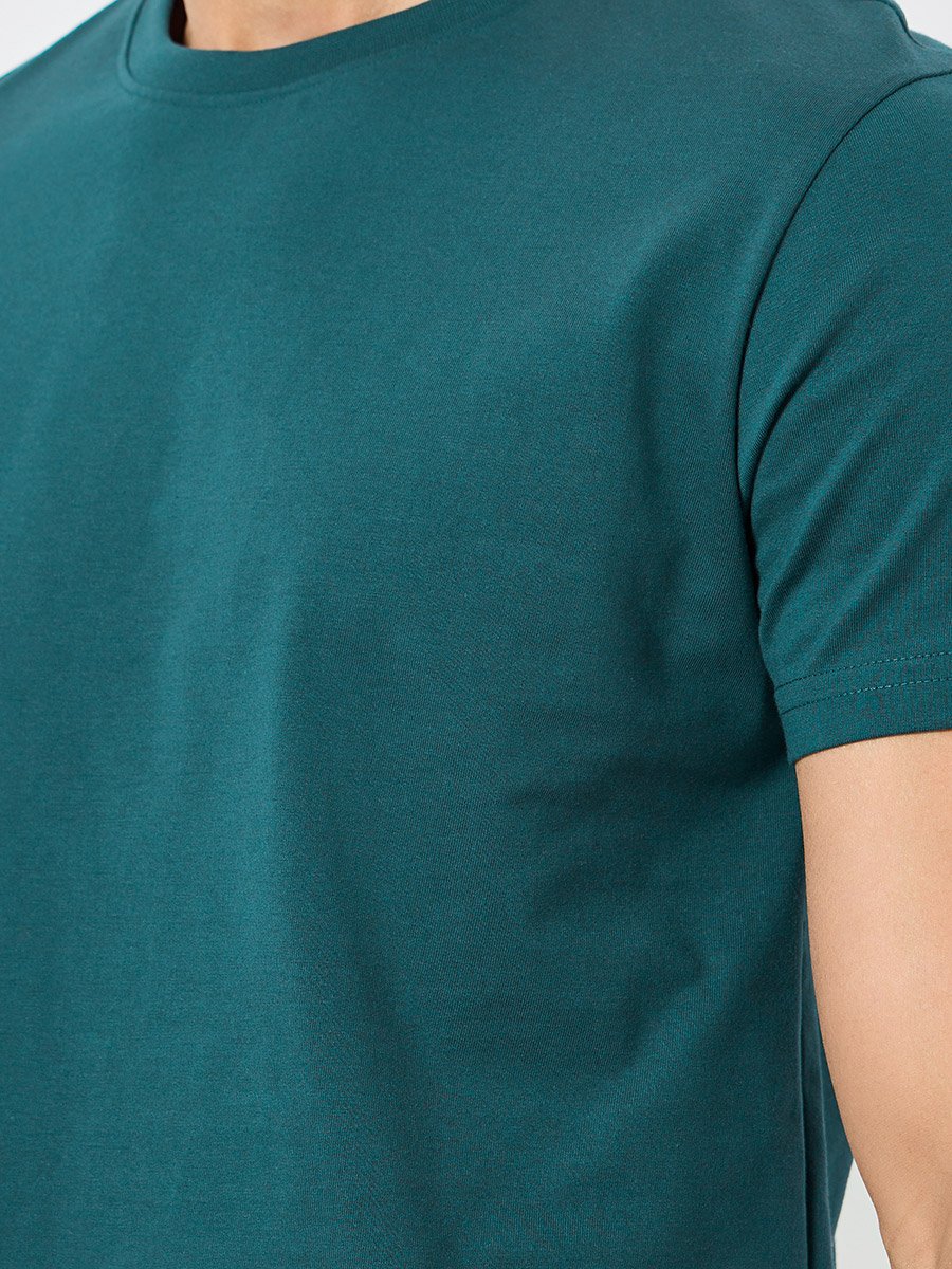 Men Teal Short Sleeve T-Shirt and Pyjama Set