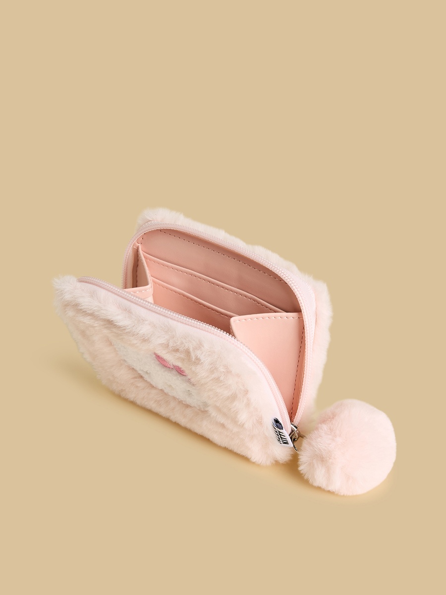 Hello Kitty Wallet with Pom-Pom Detail
