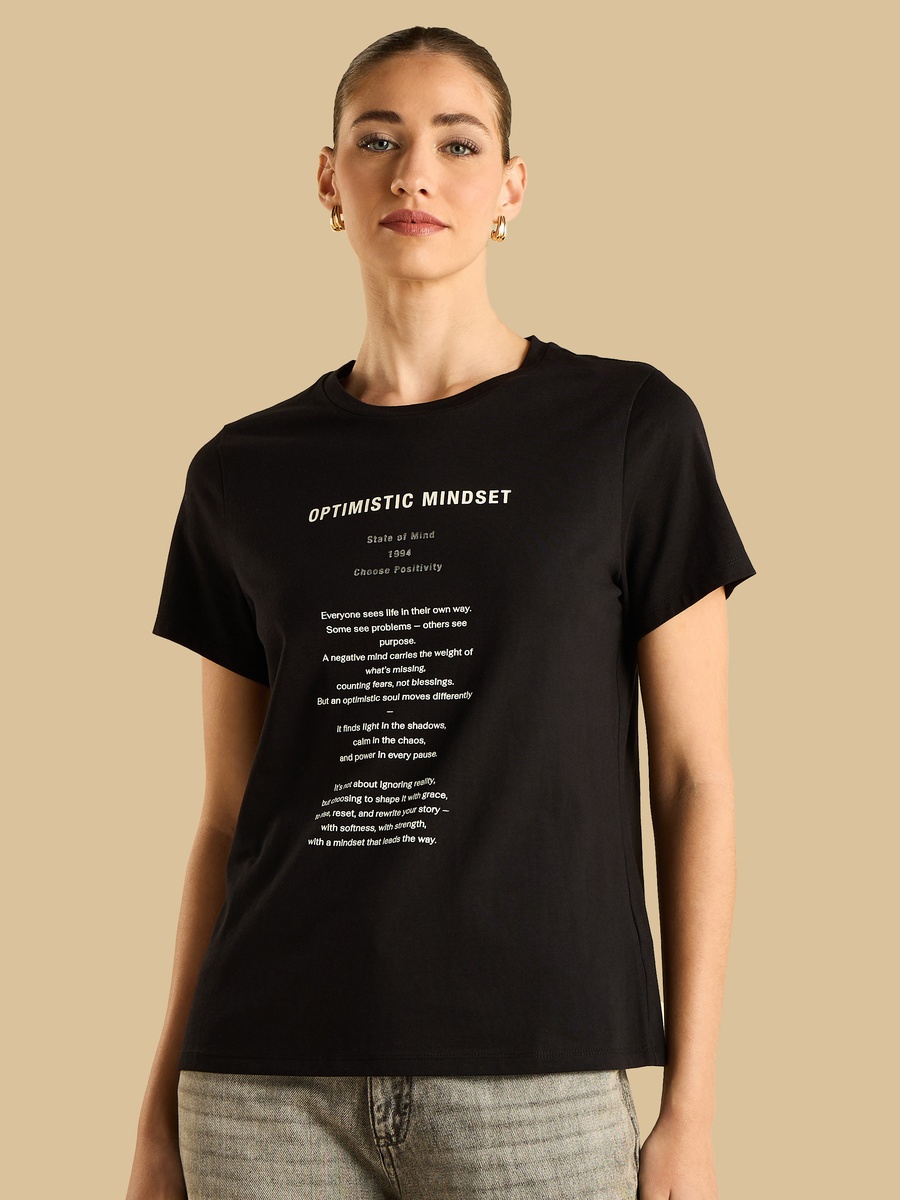 Slogan Print T-Shirt