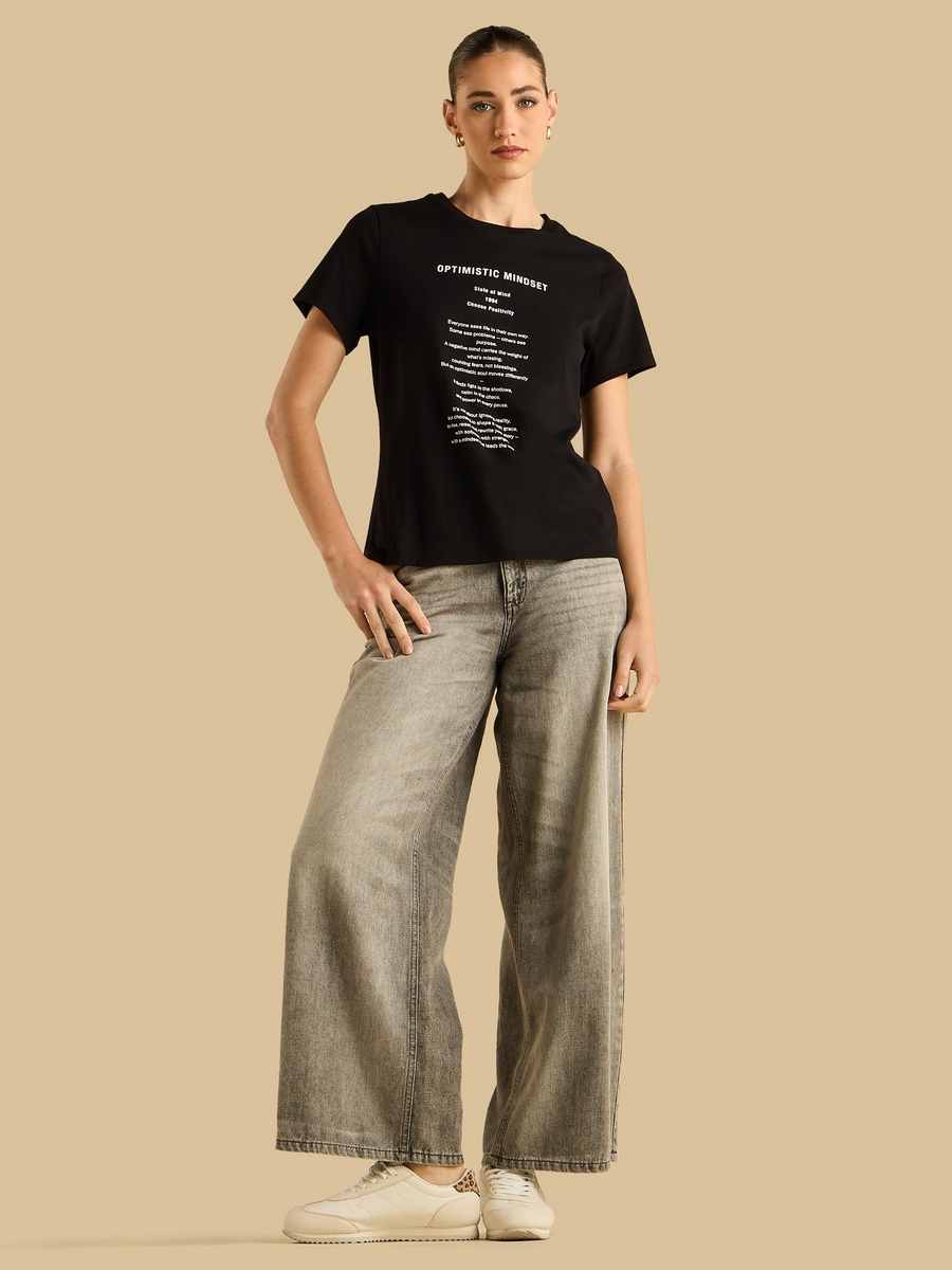Slogan Print T-Shirt
