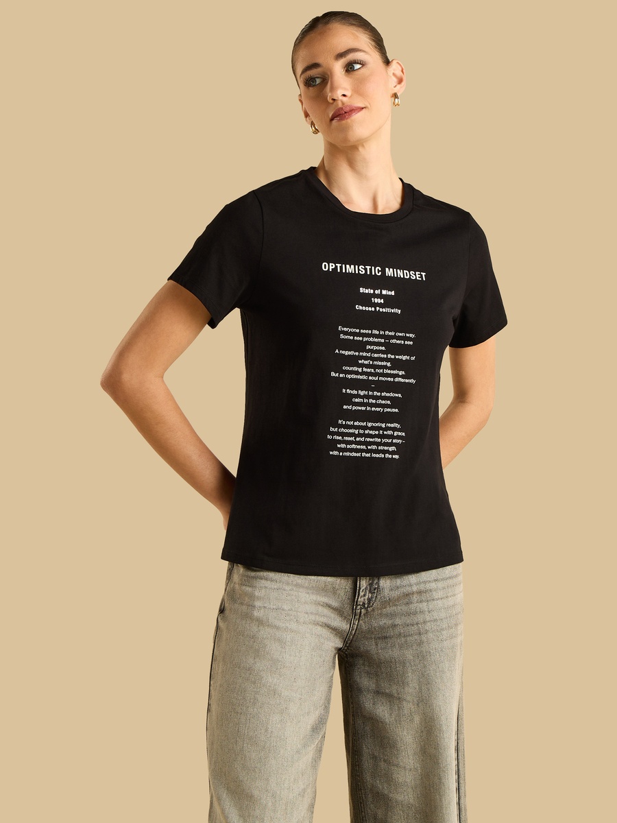 Slogan Print T-Shirt