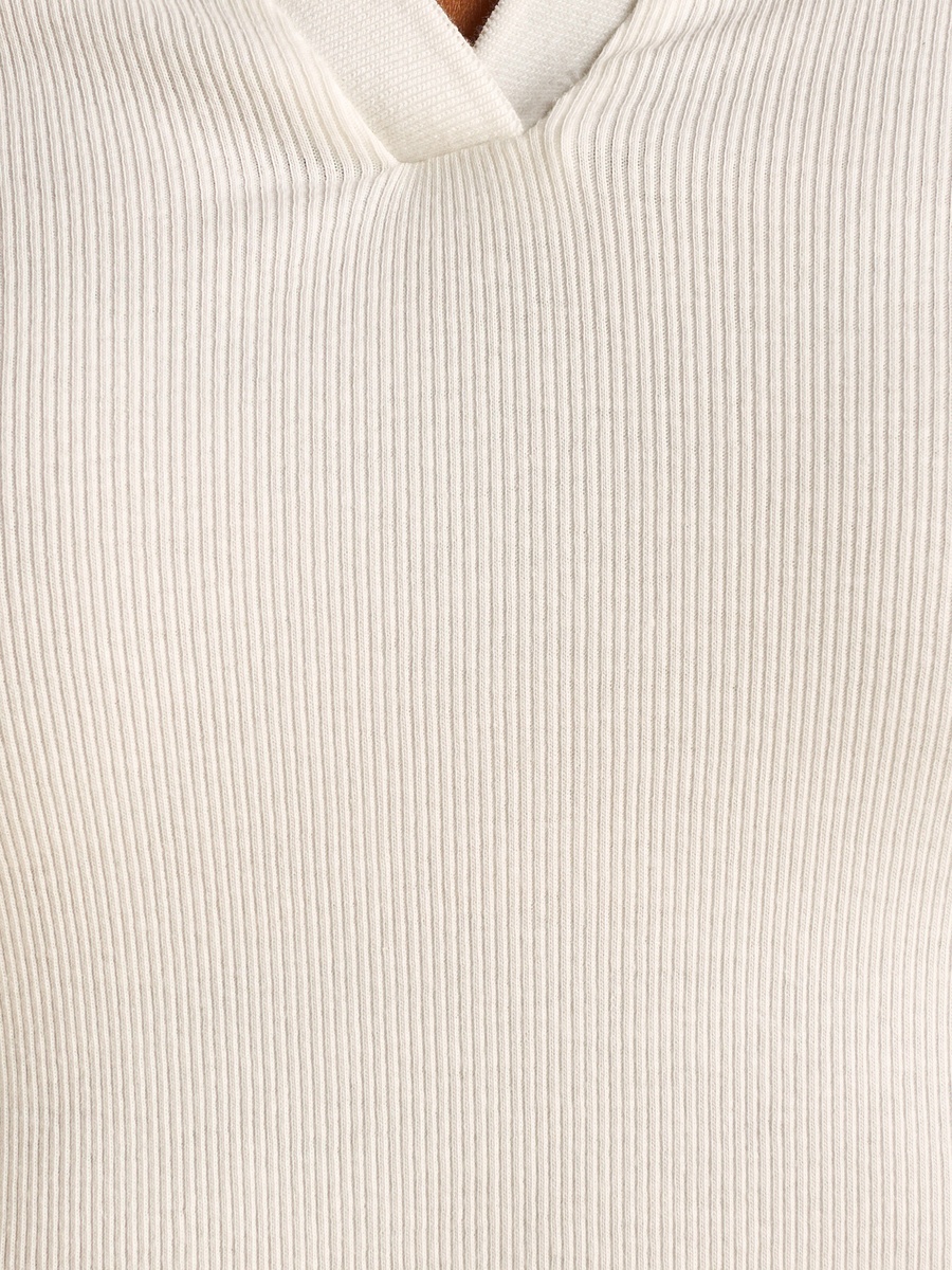 Ribbed Polo T-Shirt