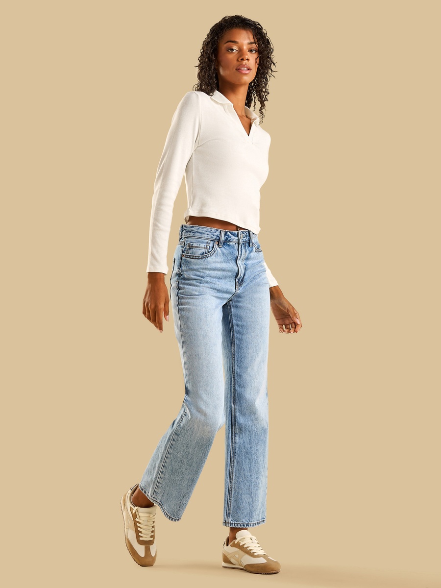 Ribbed Polo T-Shirt