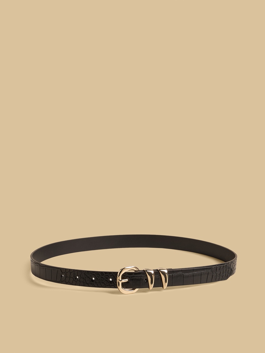 Pack of 2 - Textured Belt with Pin Buckle Closure