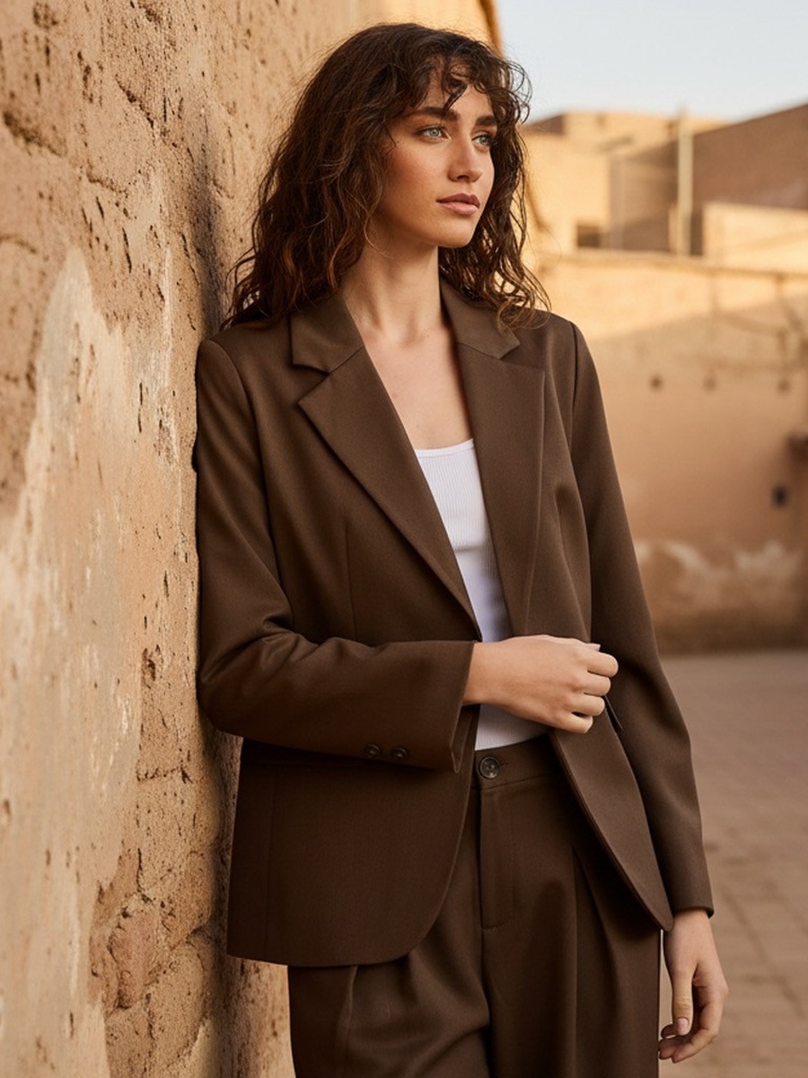 Notch Lapel Oversized Blazer