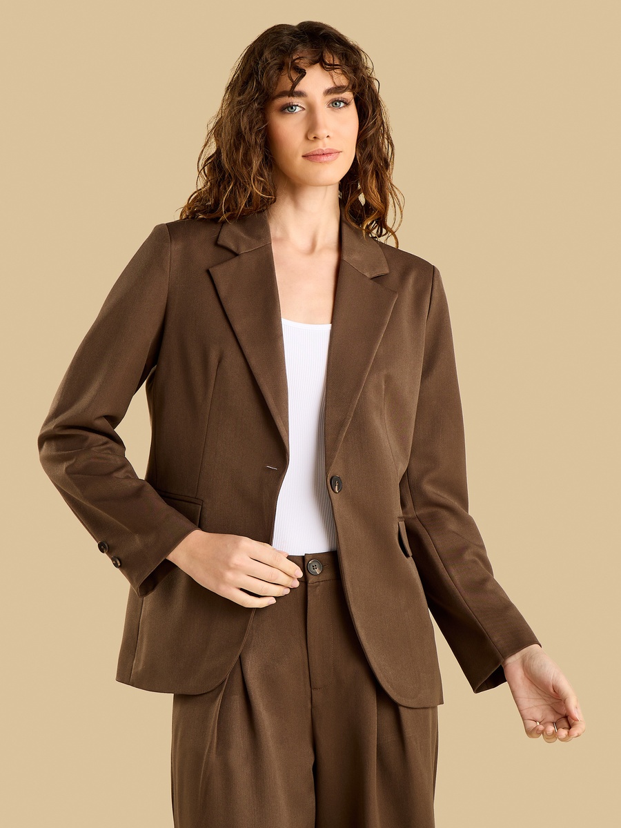 Notch Lapel Oversized Blazer