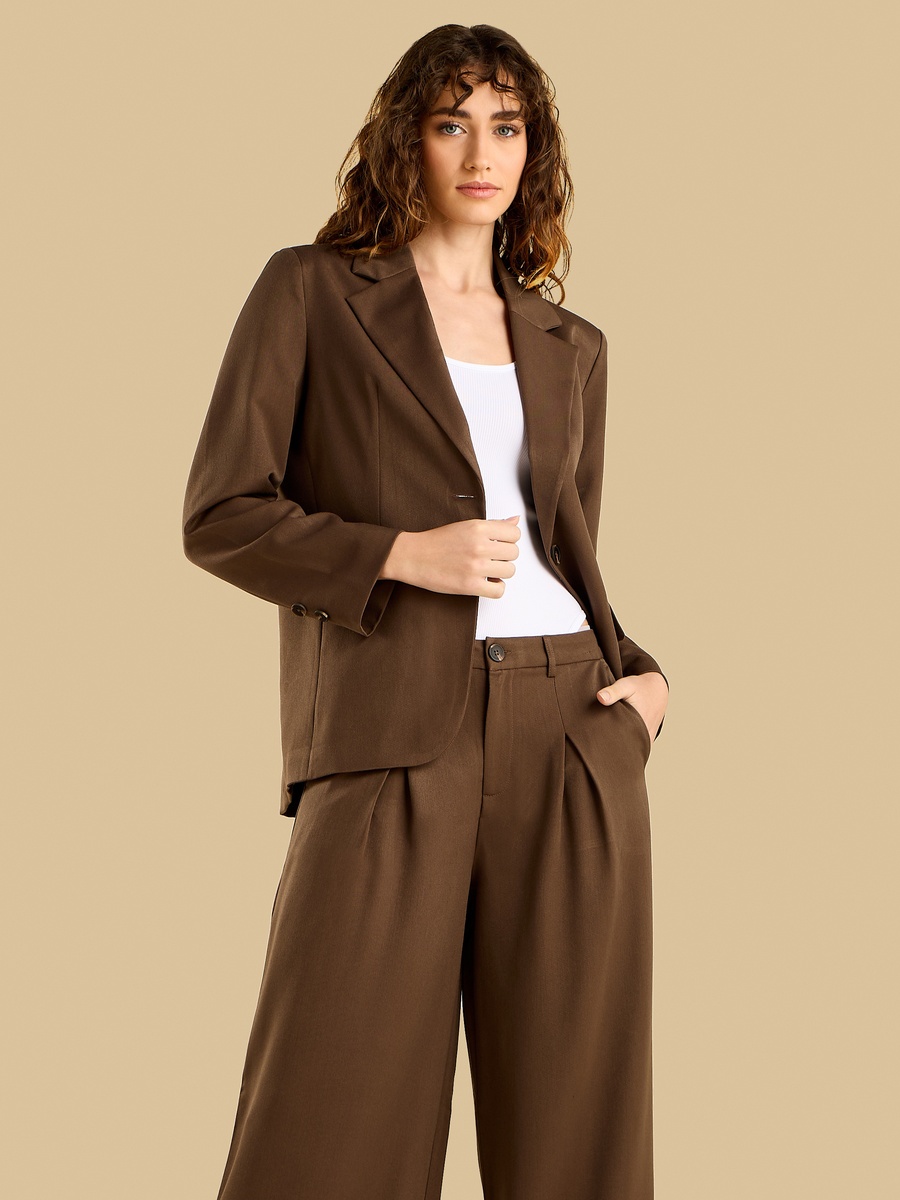 Notch Lapel Oversized Blazer