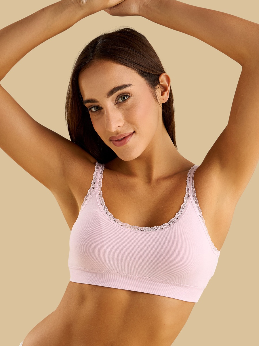 Lace Trim Non-Wired Comfort Bra