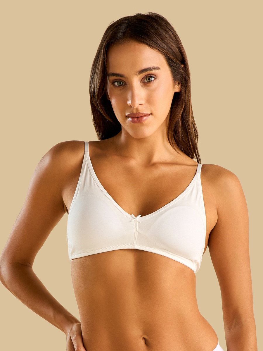 Pack of 2 - Textured Non-Wired Padded A-frame Bra
