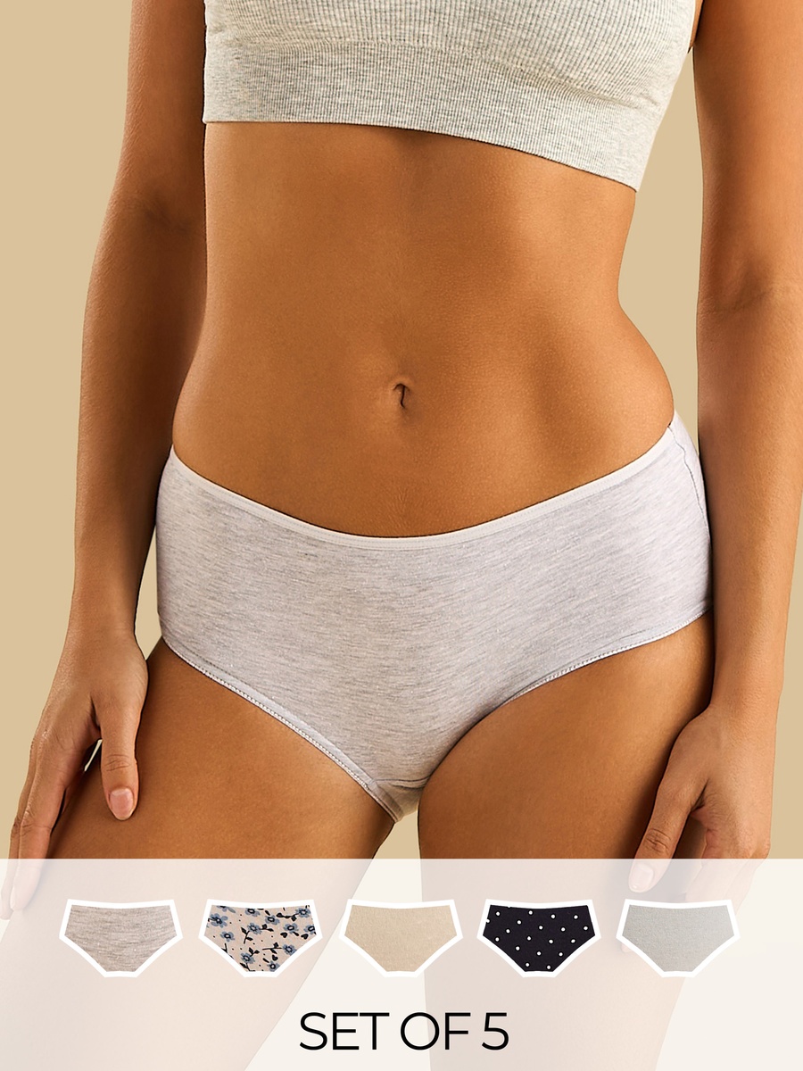 Pack of 5 - Assorted Midi Briefs