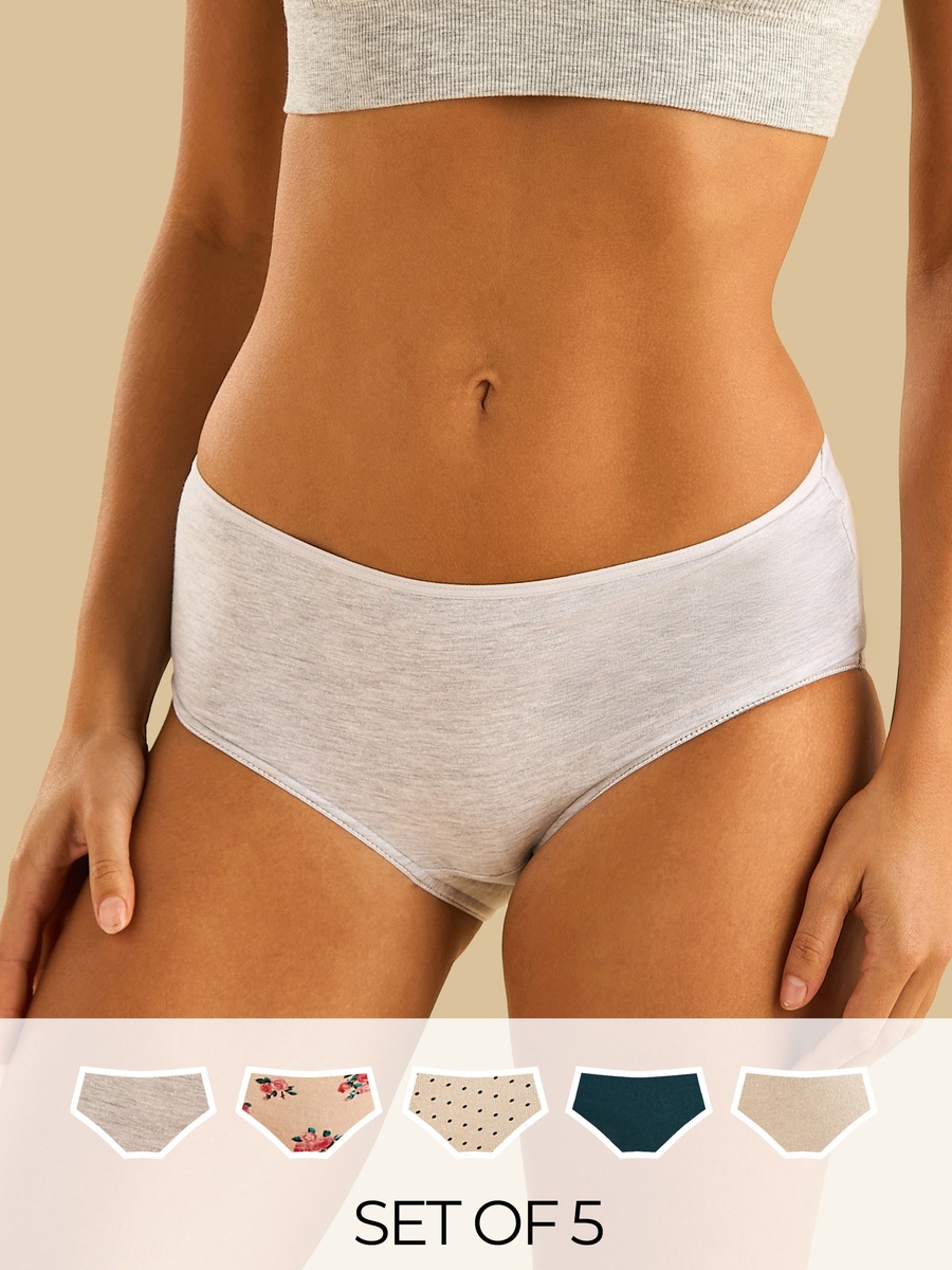 Pack of 5 - Assorted Midi Briefs