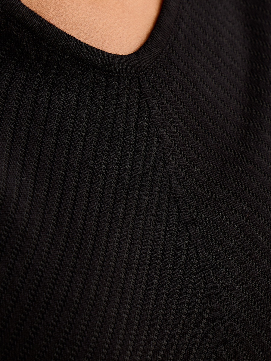Ribbed Dress with Extended Sleeves