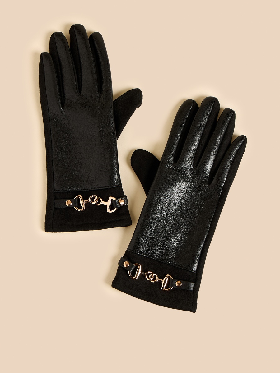 Metallic Accent Gloves