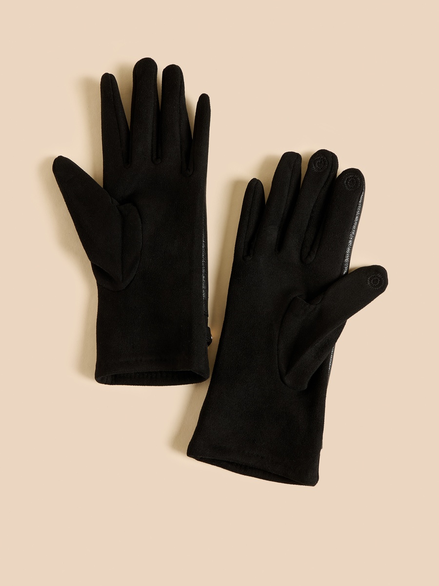 Metallic Accent Gloves