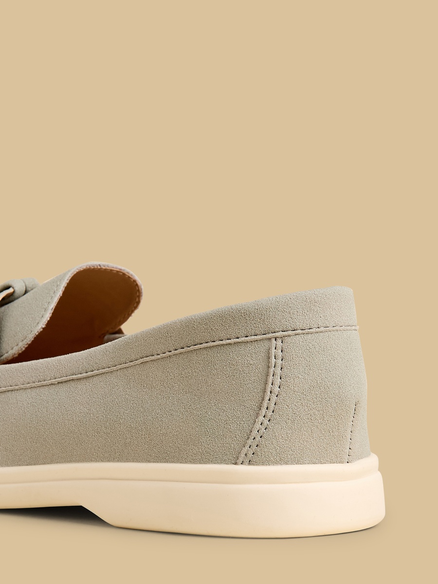 Metal Accent Slip-On Loafers