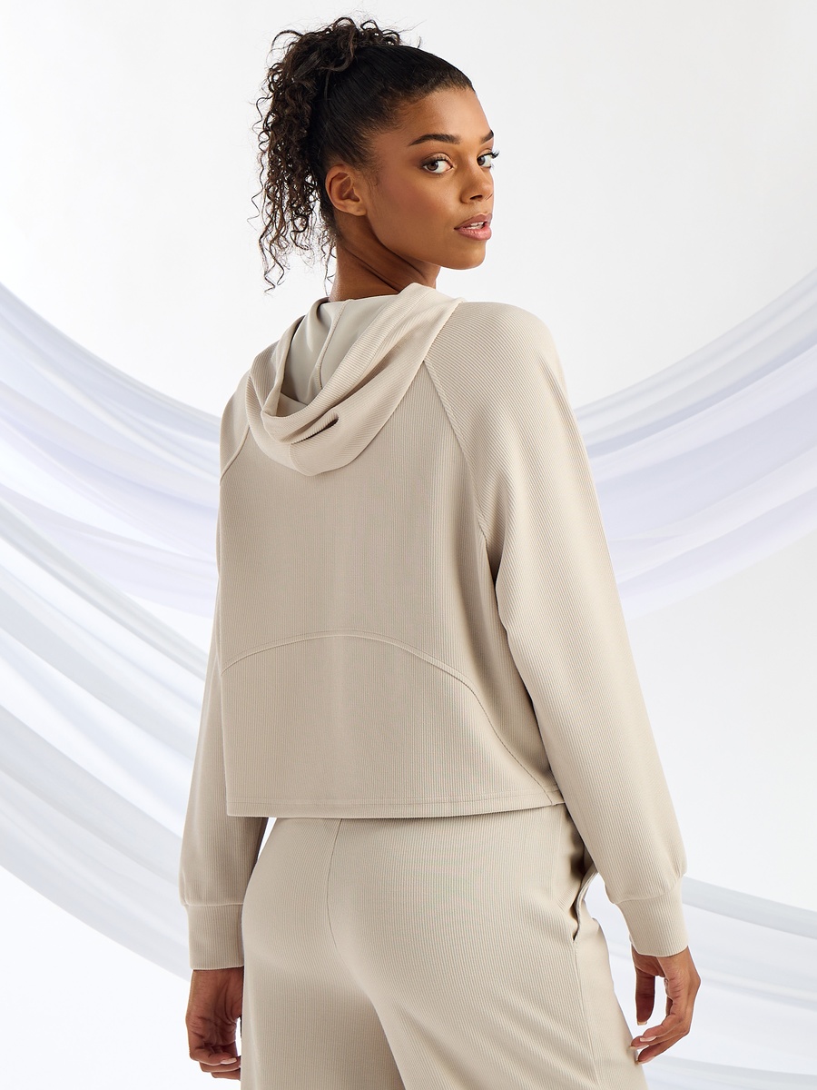 Ribbed Hooded Jacket