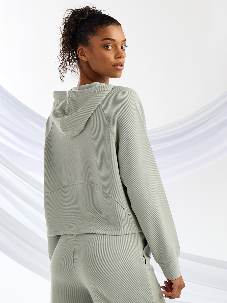 Ribbed Hooded Jacket