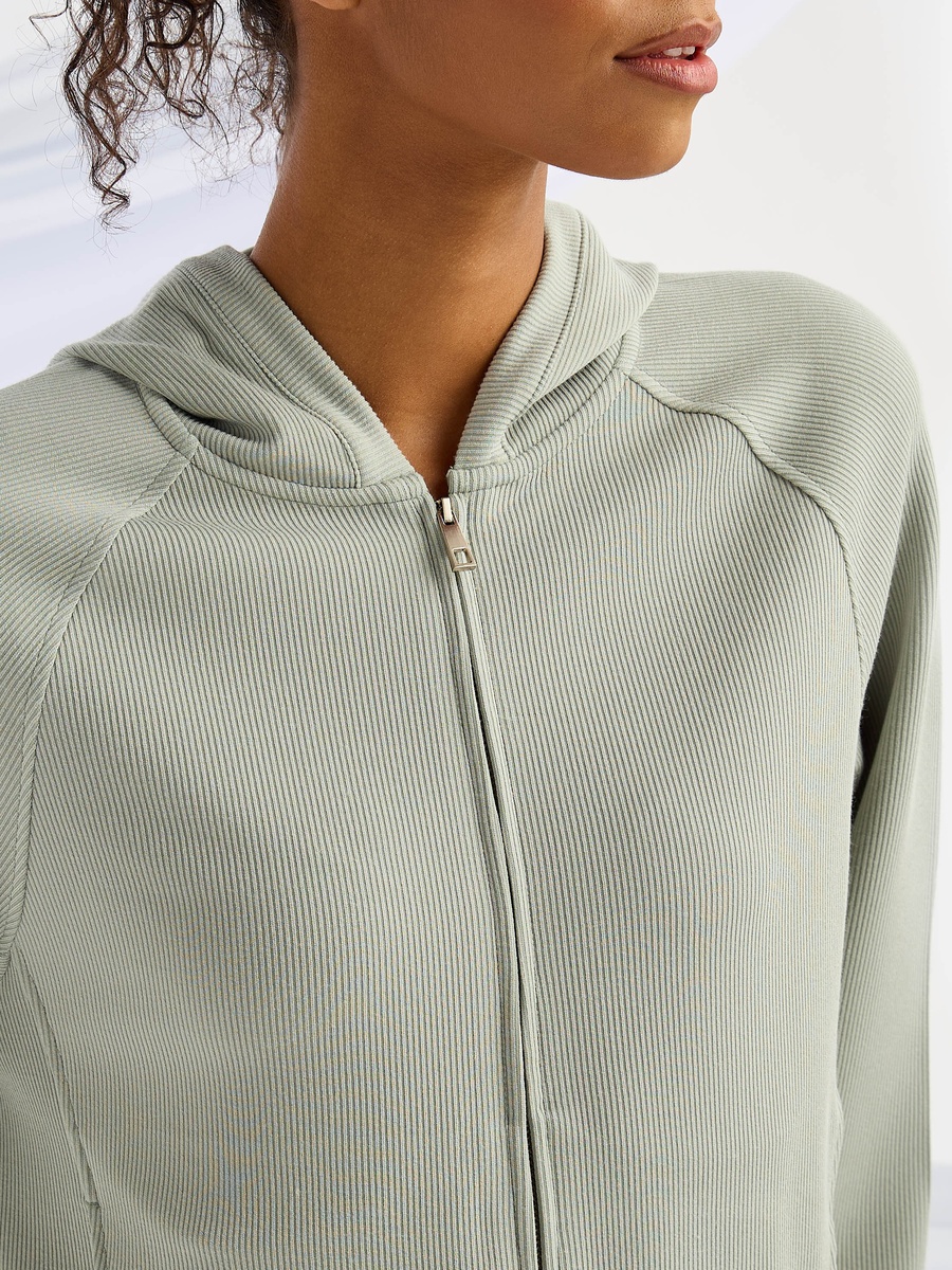 Ribbed Hooded Jacket