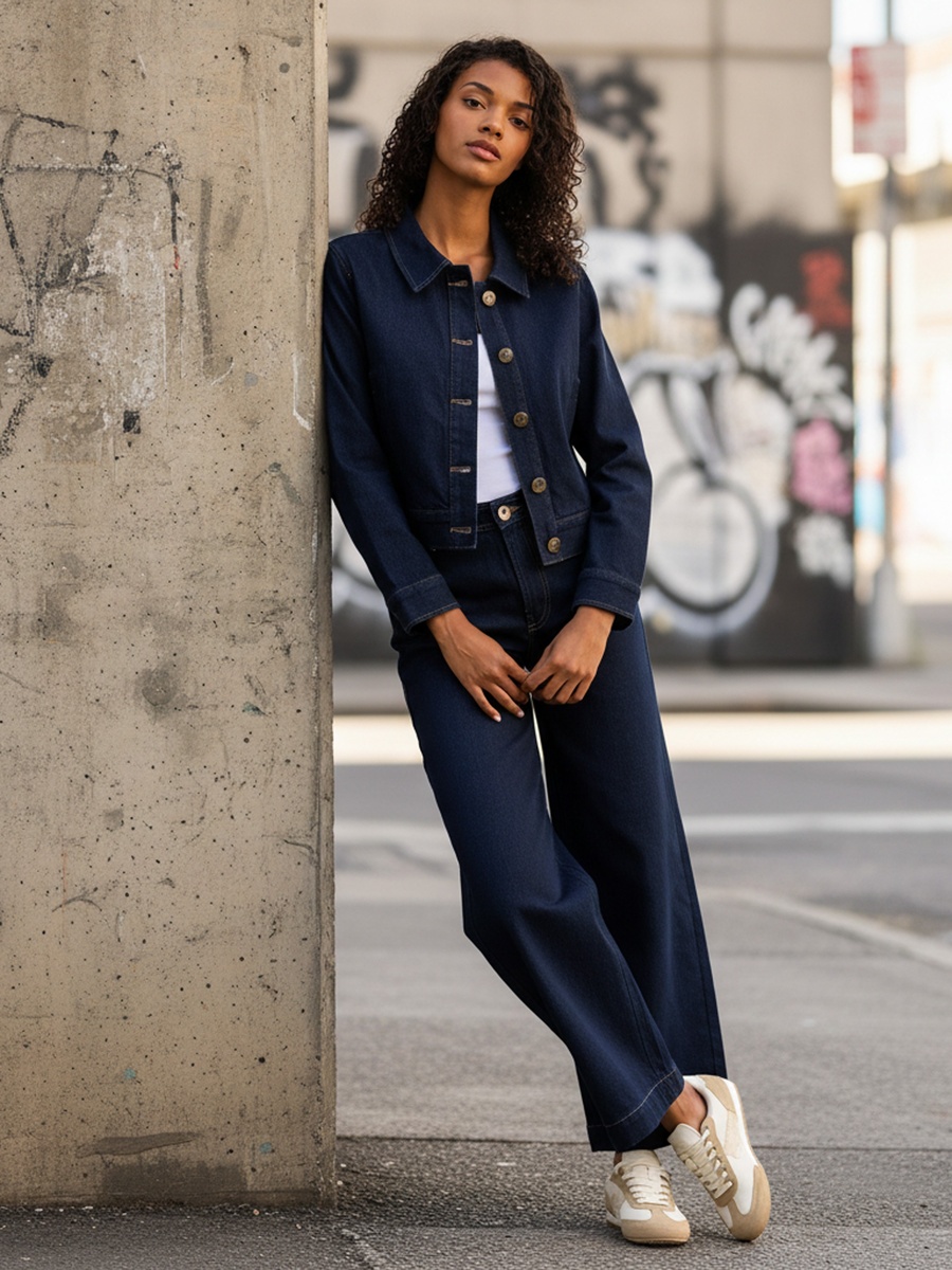 Collared Denim Jacket