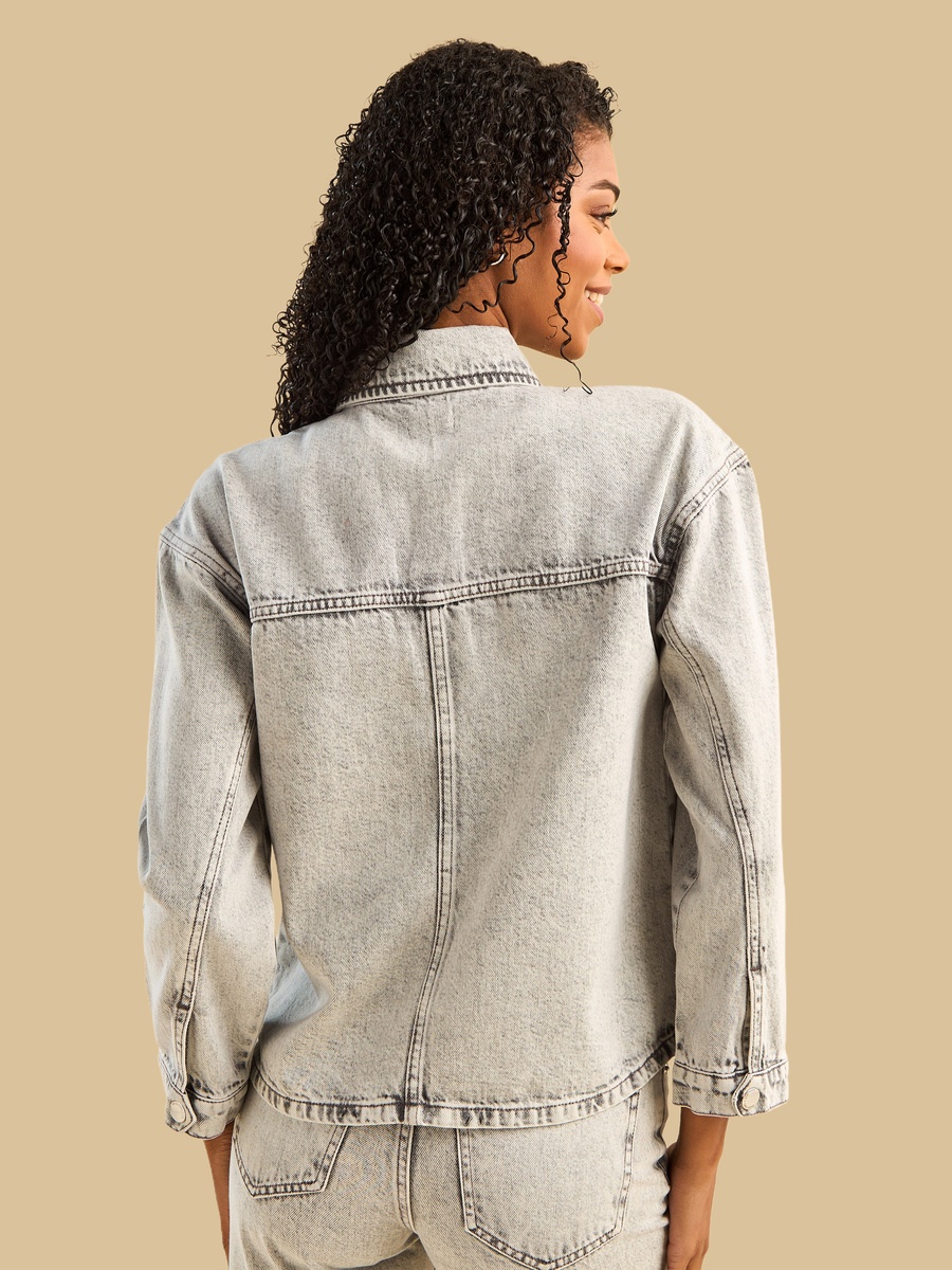 Acid Wash Shacket