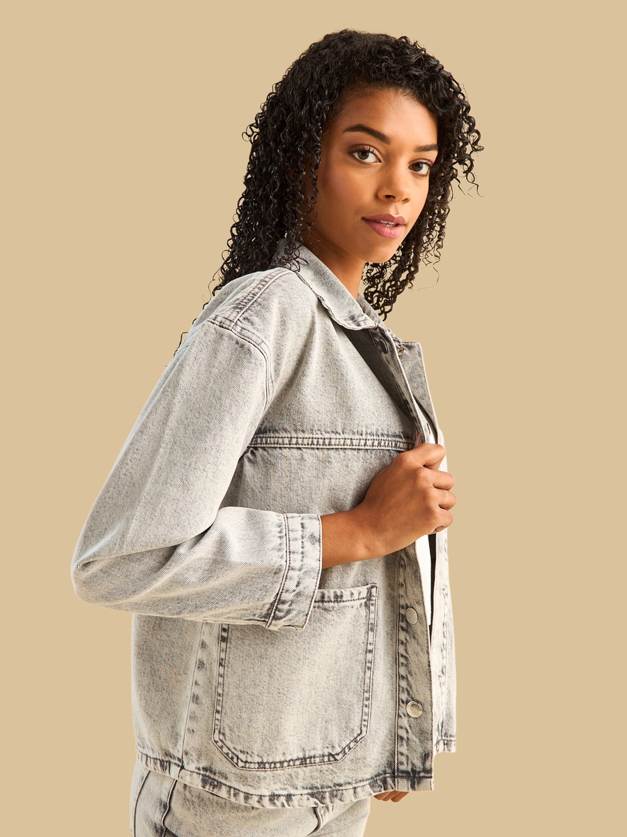 Acid Wash Shacket