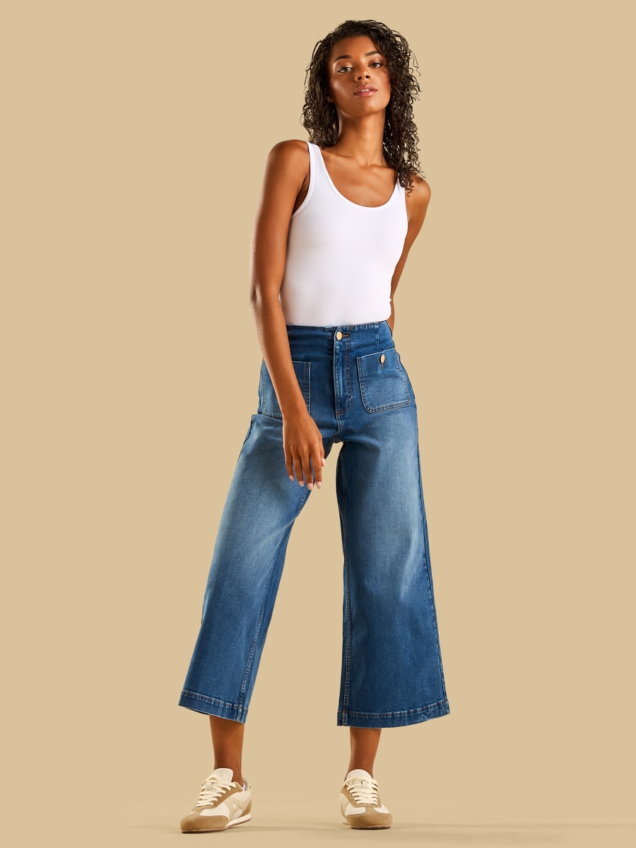 Marine Fit Cropped Jeans