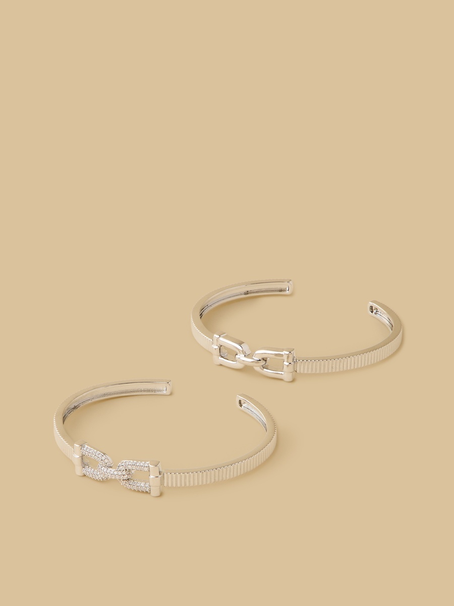 Pack of 2 - Metallic Cuff Bracelet