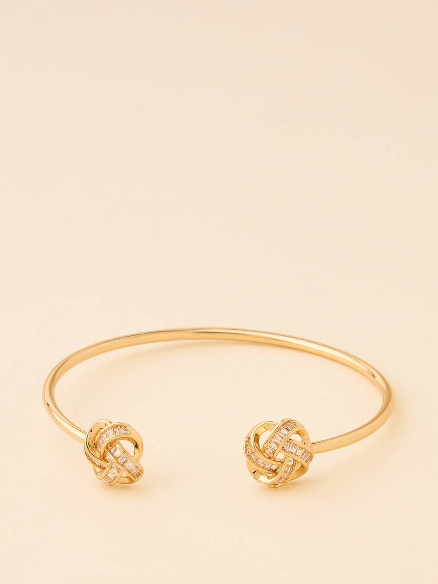 Knot Embellished Necklace with Earrings and Bracelet