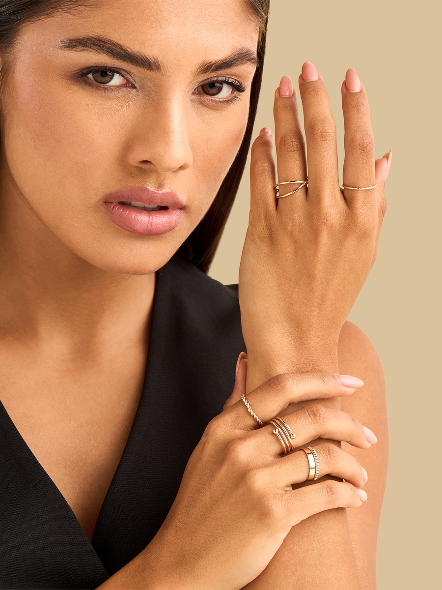 Pack of 6 - Metallic Ring