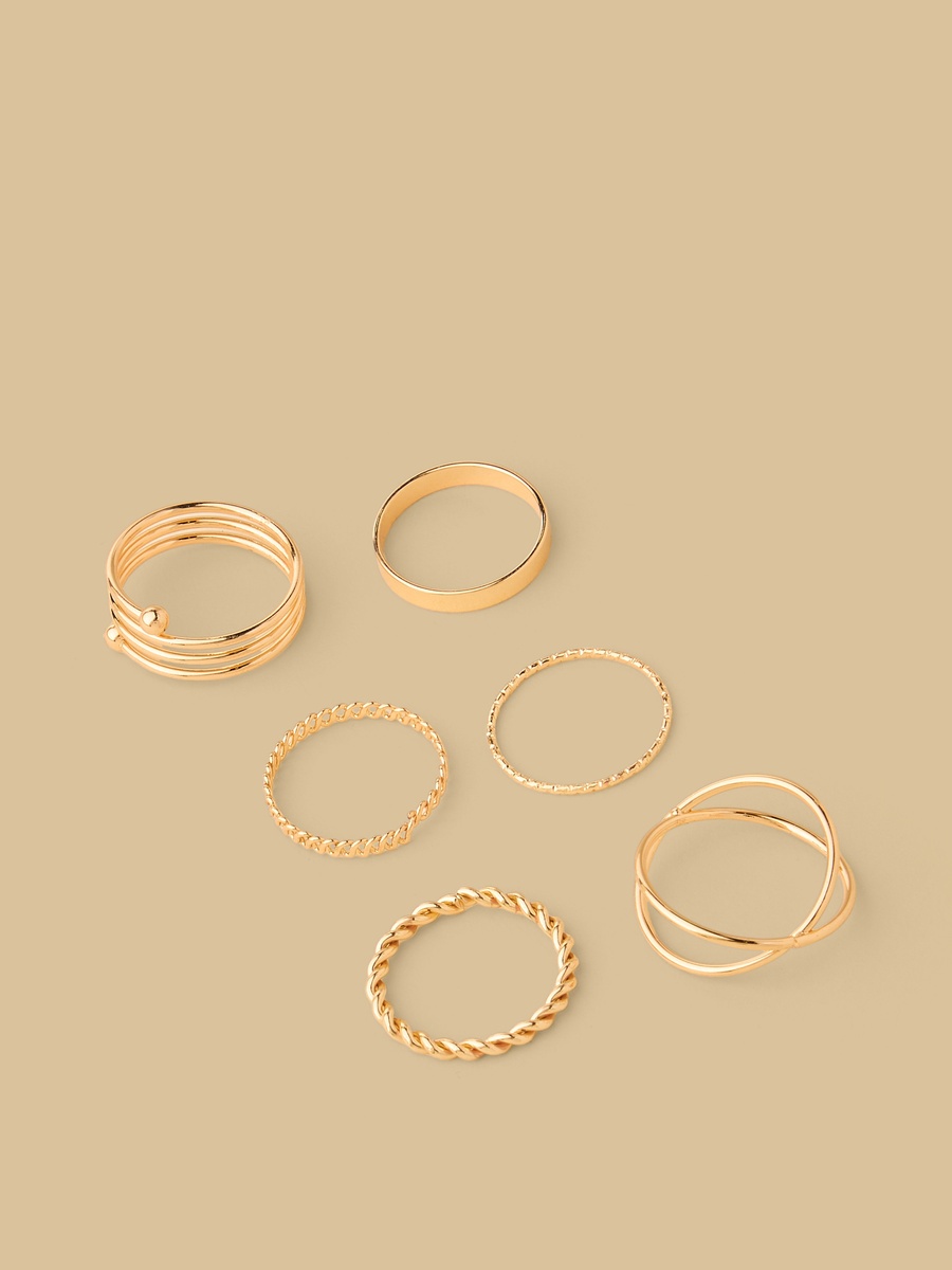 Pack of 6 - Metallic Ring