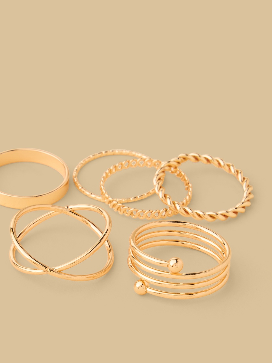 Pack of 6 - Metallic Ring