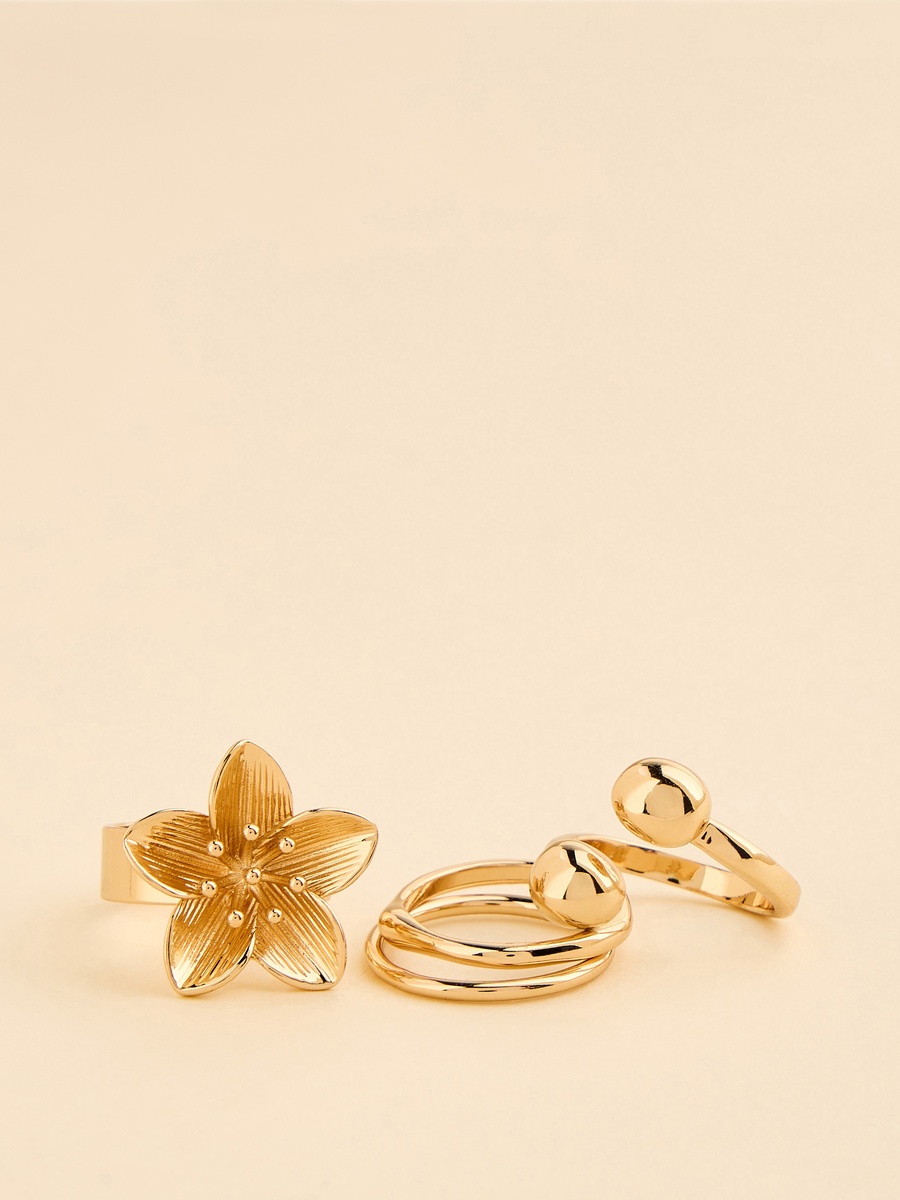 Pack of 4 - Assorted Metallic Ring