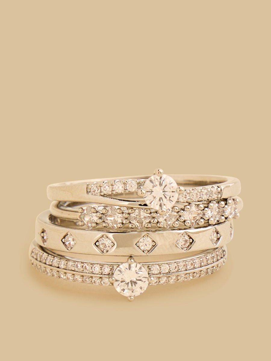 Pack of 4 - Embellished Ring