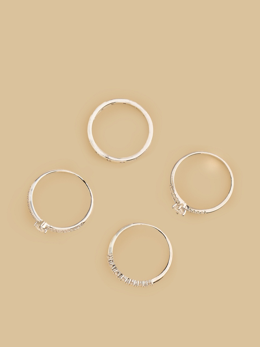Pack of 4 - Embellished Ring