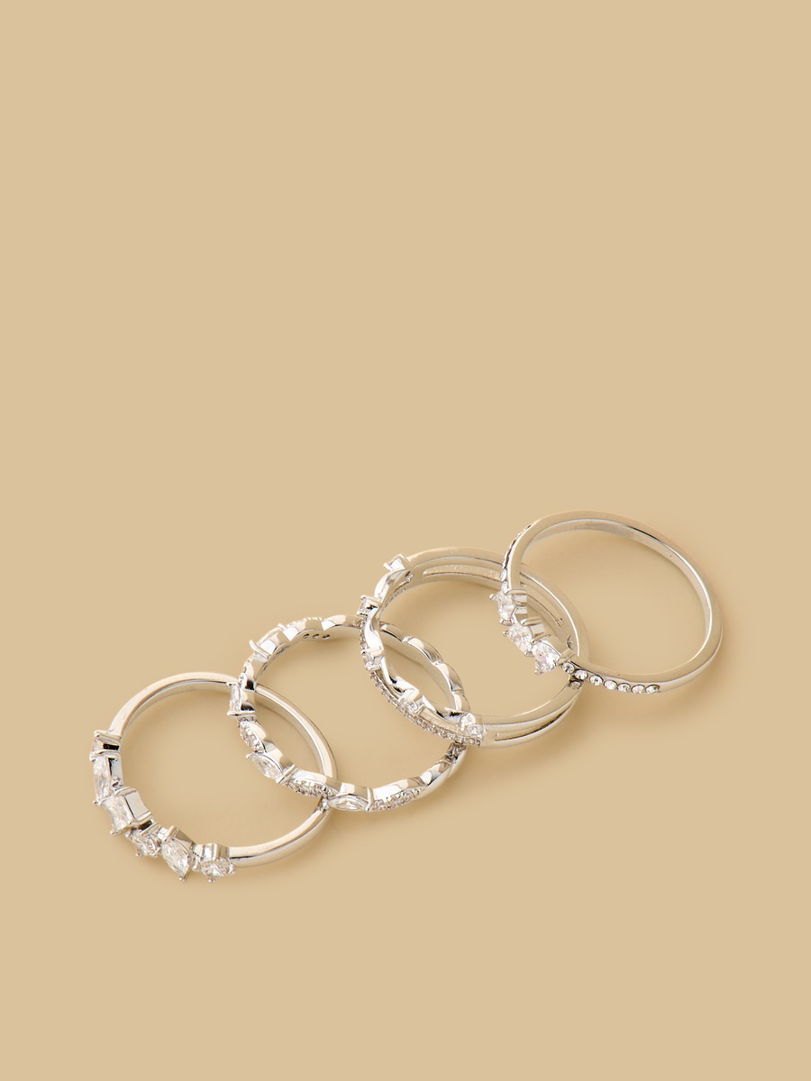 Pack of 4 - Embellished Ring