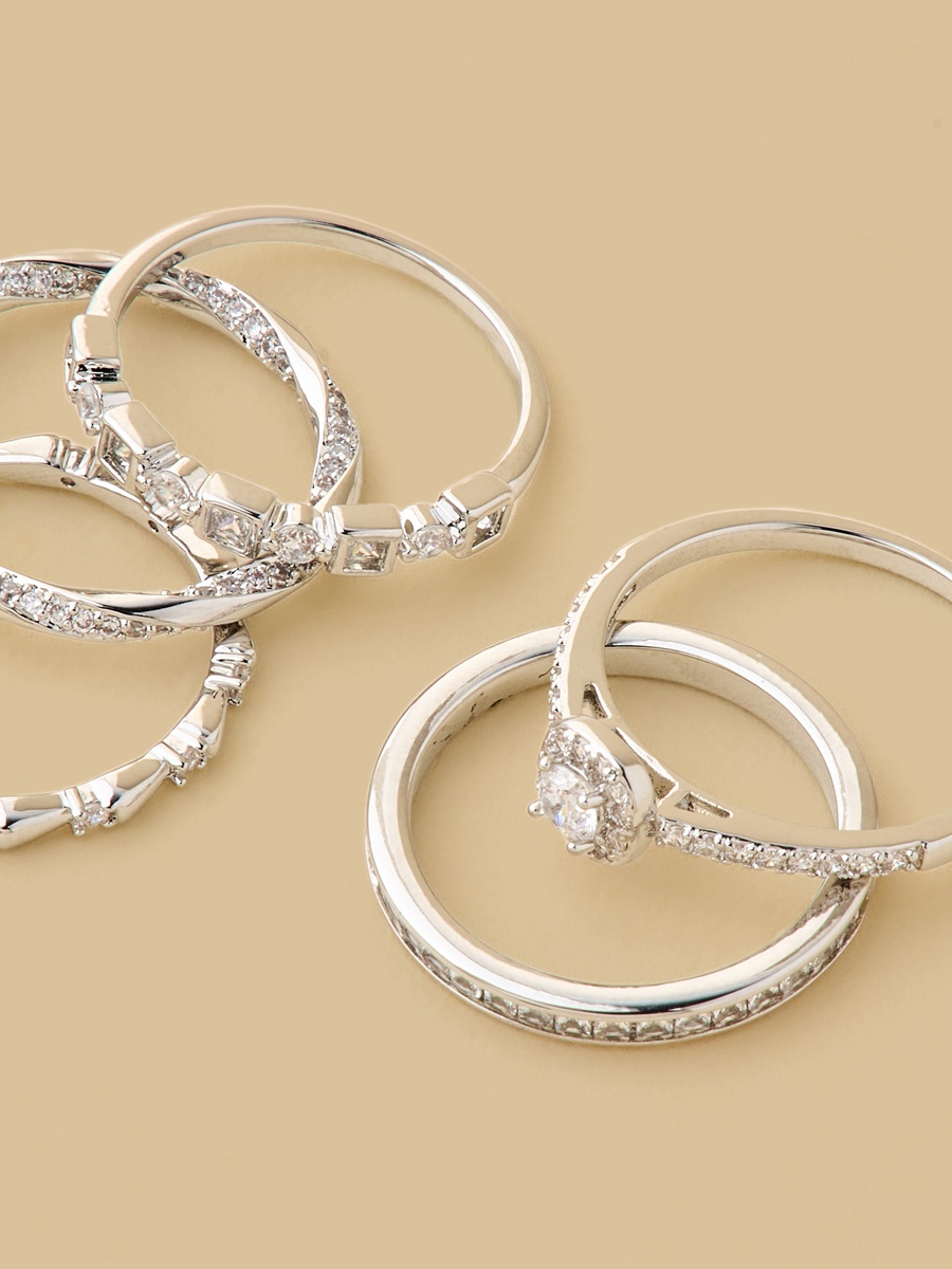 Pack of 5 - Metallic Ring