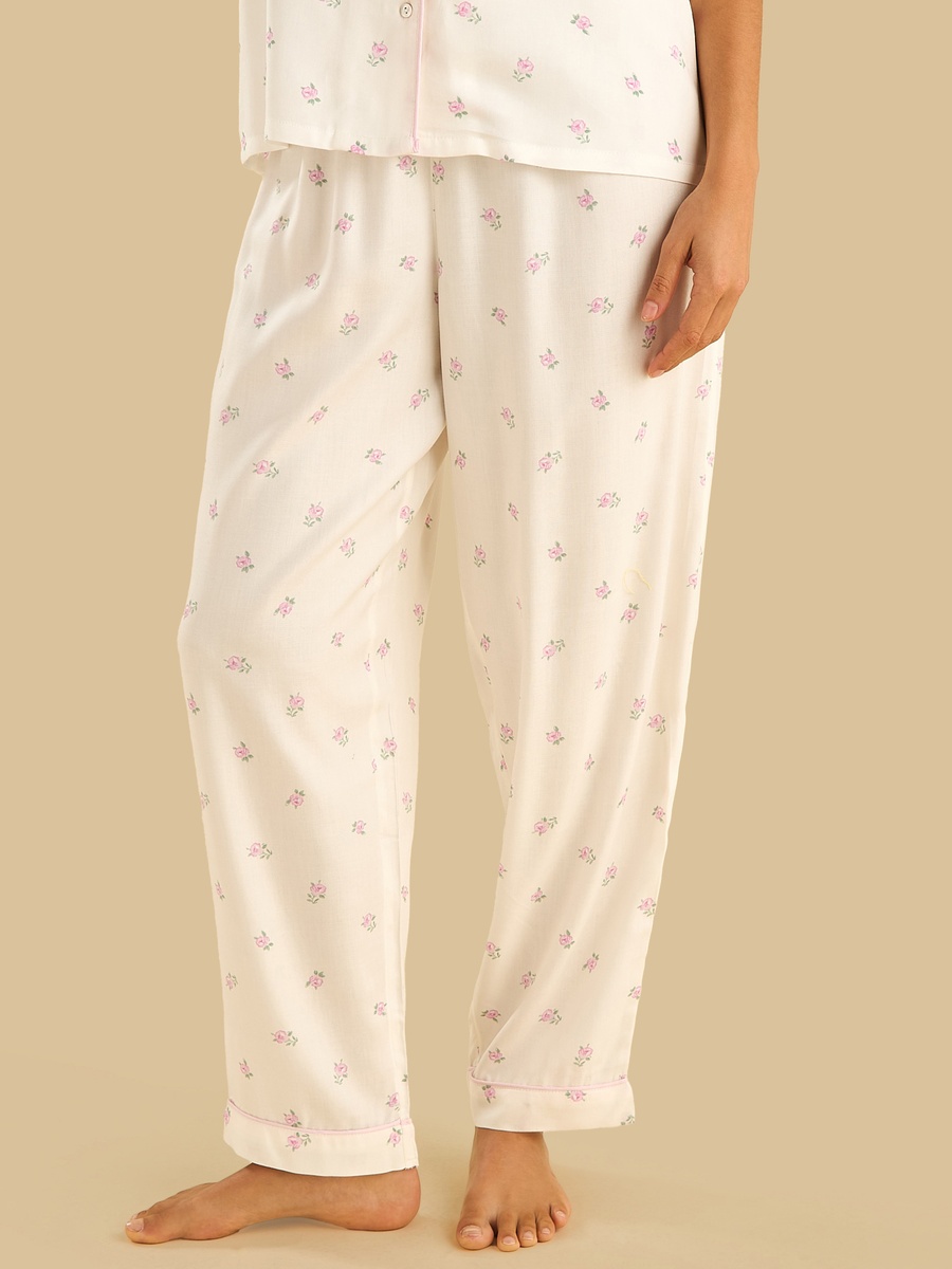 Floral Print Viscose Pyjama Set