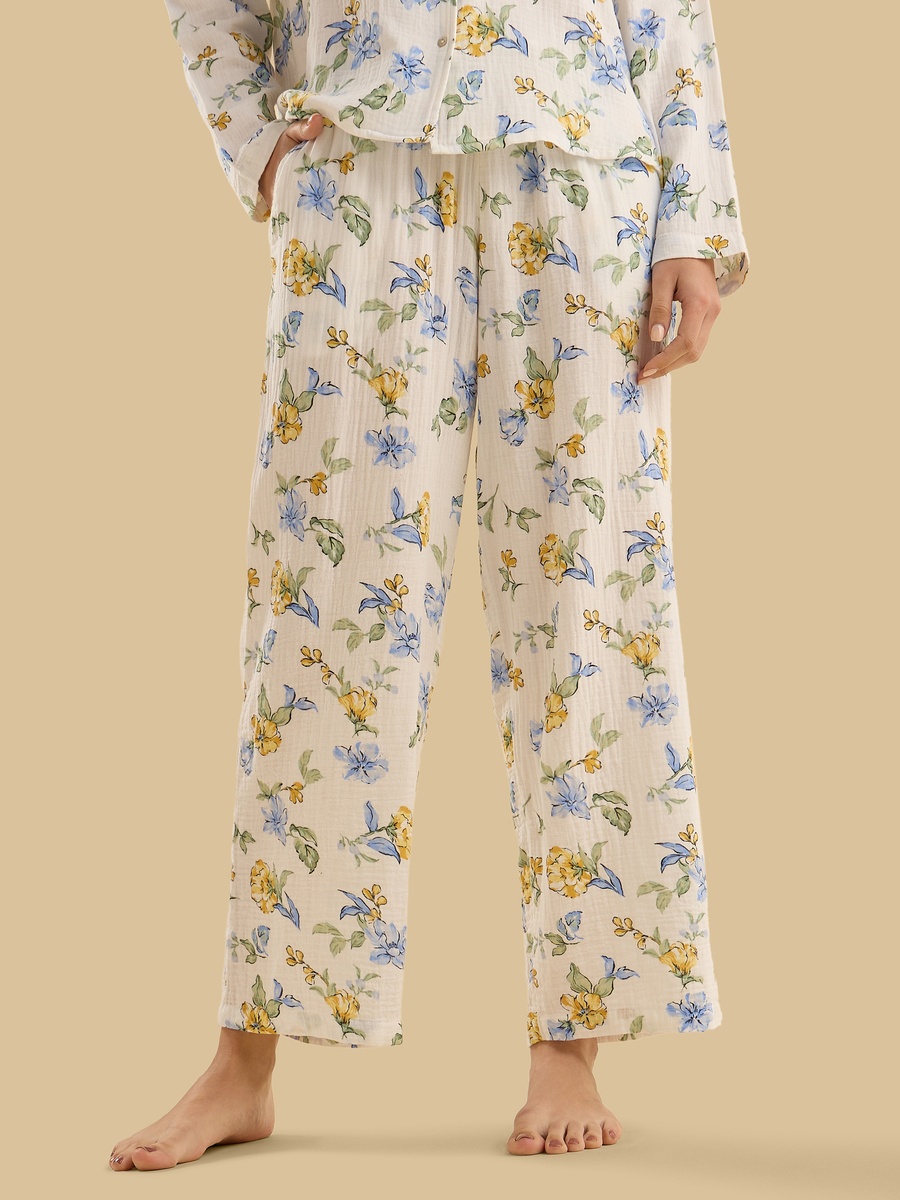 Floral Print Cotton Pyjama Set
