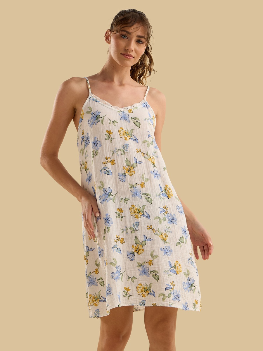 Floral Print Slip Dress