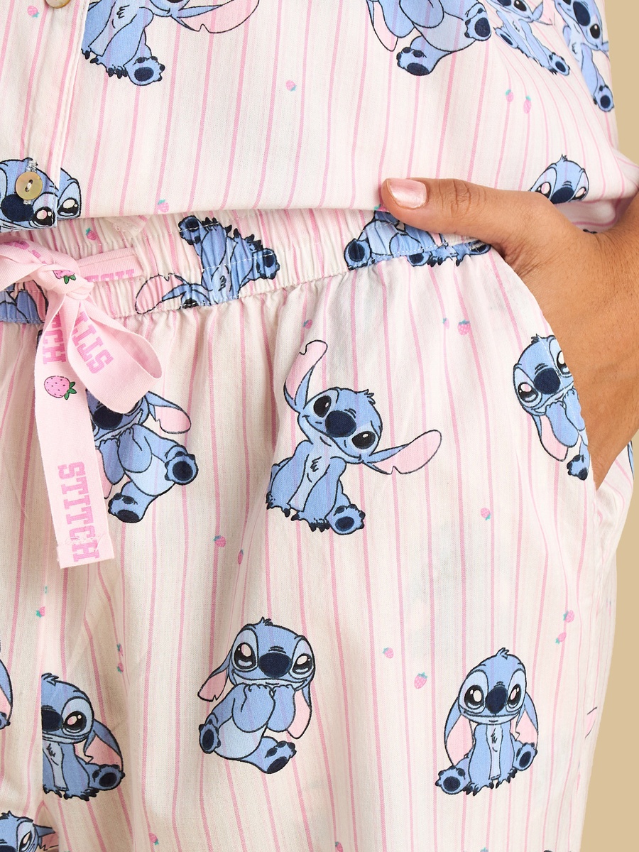 Stitch Print Cotton Pyjama Set