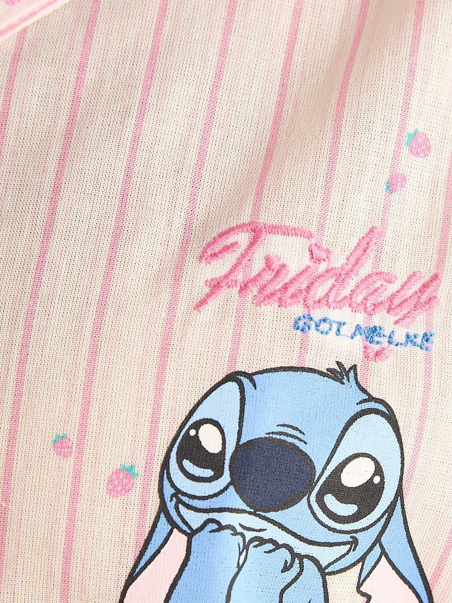 Stitch Print Cotton Sleepshirt